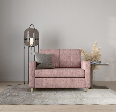 Кресло-кровать, ширина 100 см, ткань Palermo Ash Rose